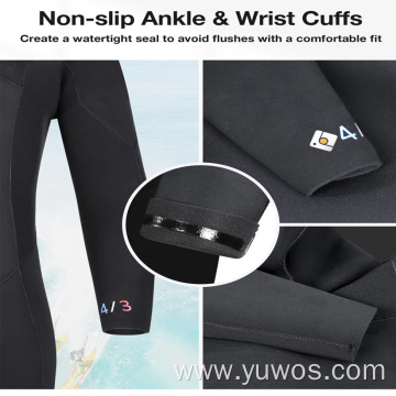 Mens natural rubber 5/4mm Chest Zip Wetsuit